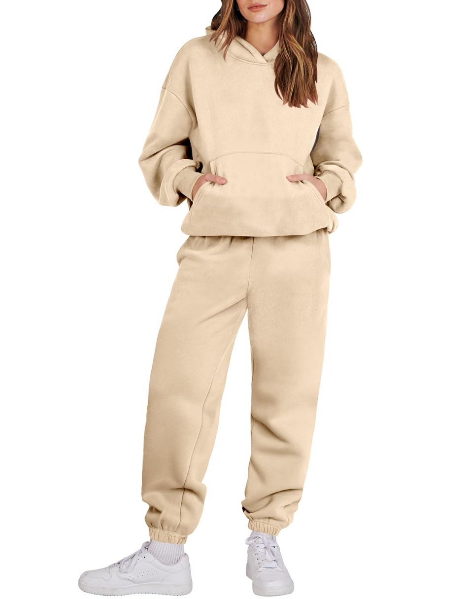 ANRABESS Women 2 Piece Outfits Hoodie Sweatshirt Tracksuit Oversized