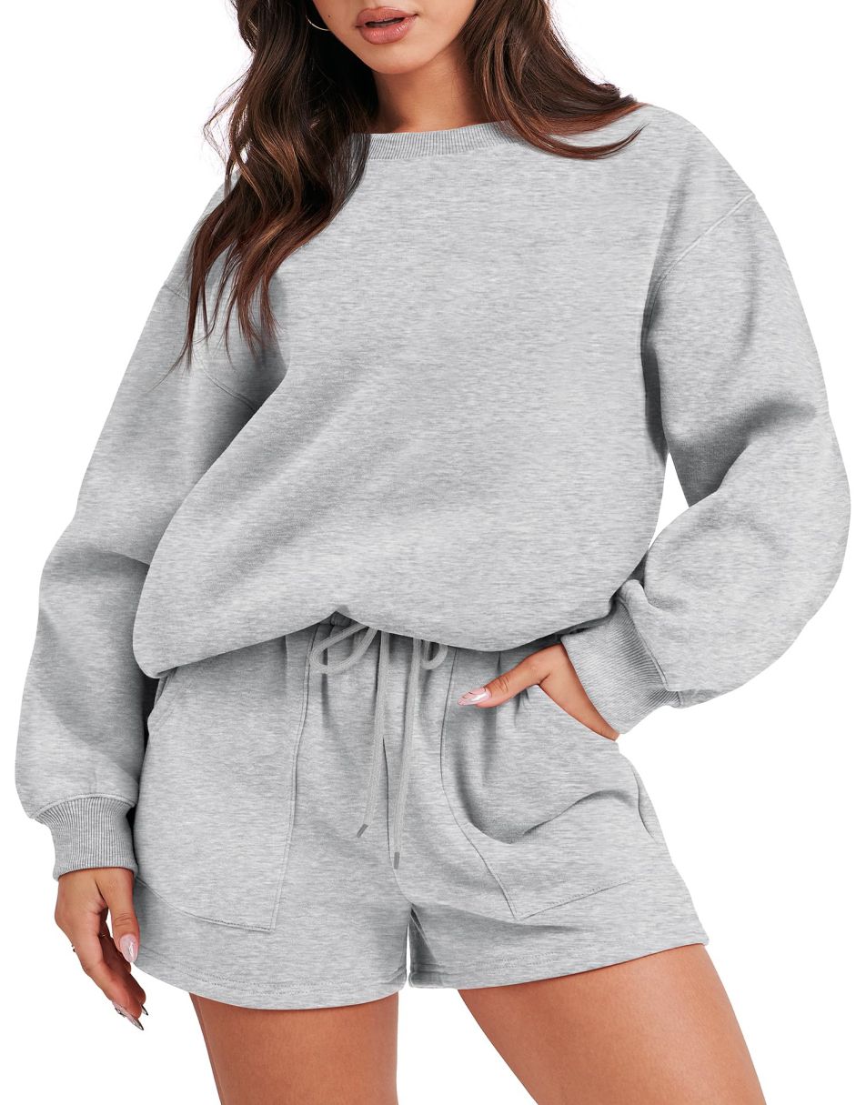 Women 2 Piece Outfits Sweatsuit Oversized Sweatshirt Lounge Sets