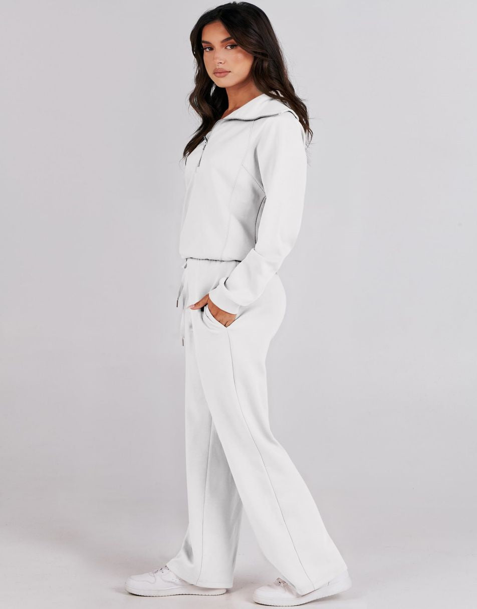 ANRABESS Women 2 Piece Outfits Sweatsuit Oversized Sweater Set & Wide Leg  Pants Fall Chunky Lounge Set, White, Small : : Clothing, Shoes &  Accessories