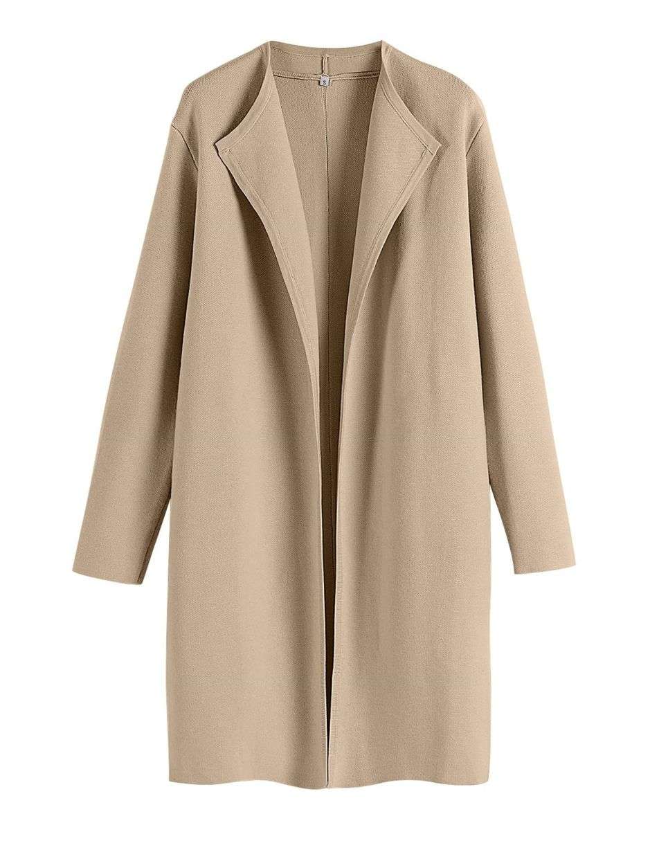 ANRABESS Women's Casual Long Sleeve Classy Draped Open Front Jackets L