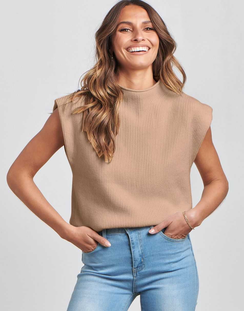 トップス Canber/Pullover Vest ANRABESS Women's Mock Neck Sleeveless Sweater Vest Casual