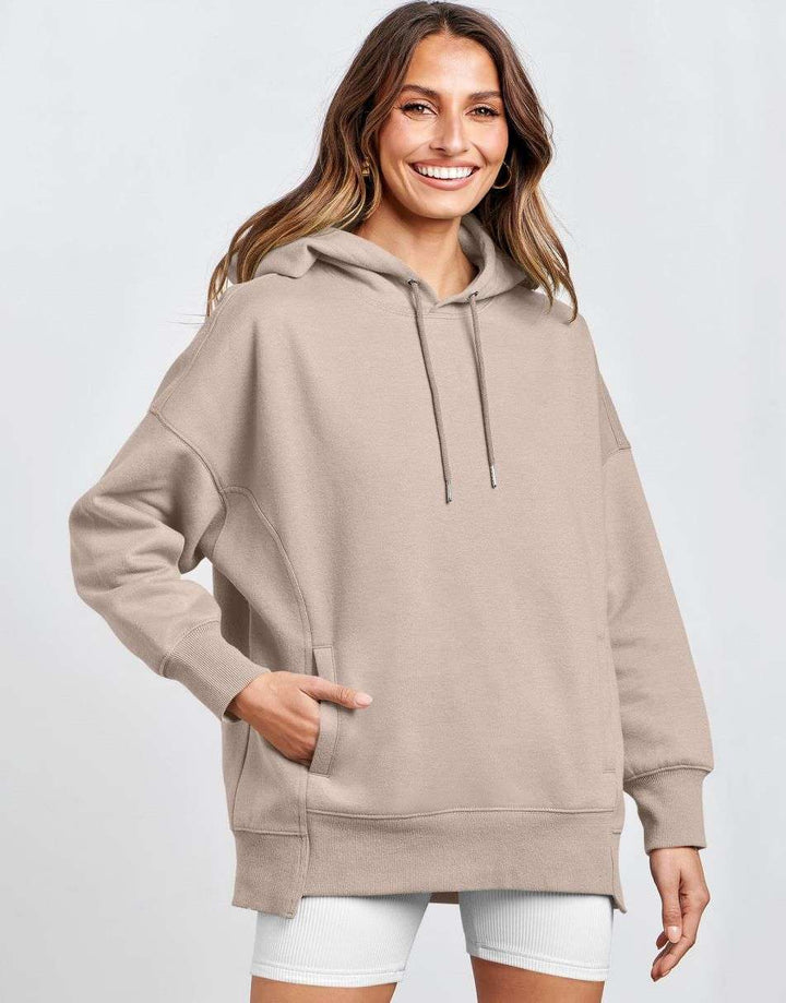 ANRABESS Women's Oversized Hoodies Fleece Casual Drop Shoulder Athletic Sweatshirts Long Sleeve Pullover 2023 Fall Tops