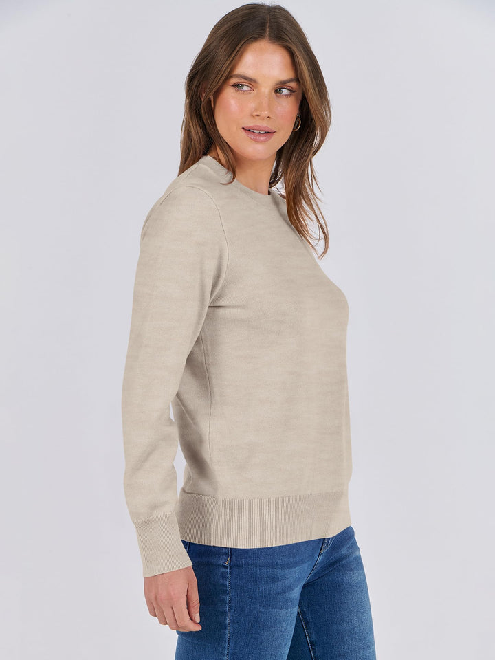 ANRABESS Sweaters for Women Long Sleeve Lightweight Crewneck Soft Basic Knit Loose Fit Pullover Top 2025 Fall Trendy Outfits