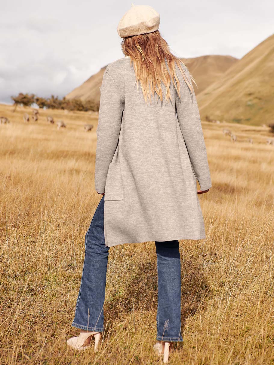 ANRABESS Womens Cardigan Sweater Open Front Knit Long Coatigan Dressy Casual Jacket Coat 2025 Fall Outfits Classy Clothes