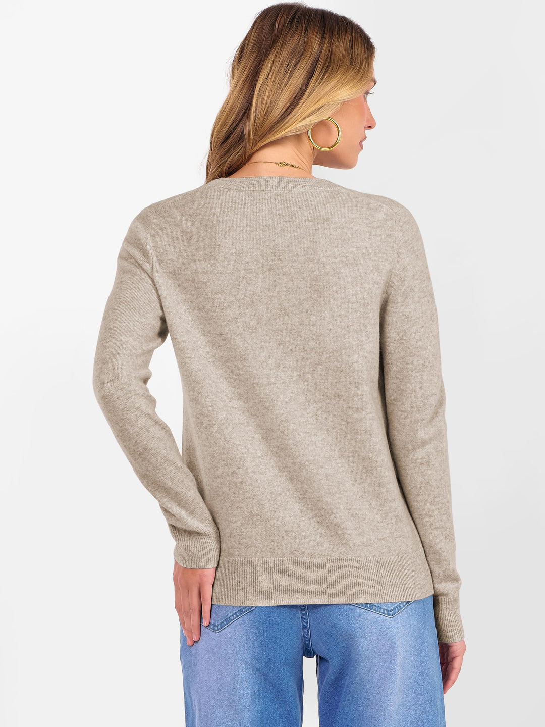 ANRABESS Womens 100% Wool Sweaters Crewneck Long Sleeve Work Business Casual Basic Sweater Tops 2025 Fall Outfits