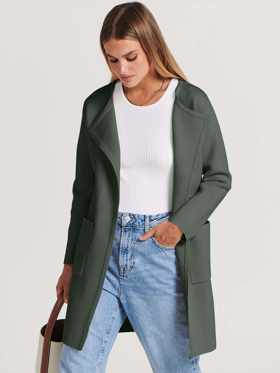ANRABESS Womens Cardigan Sweater Open Front Knit Long Coatigan Dressy Casual Jacket Coat 2025 Fall Outfits Classy Clothes