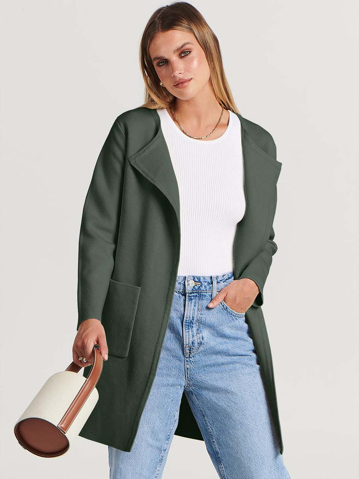 ANRABESS Womens Cardigan Sweater Open Front Knit Long Coatigan Dressy Casual Jacket Coat 2025 Fall Outfits Classy Clothes