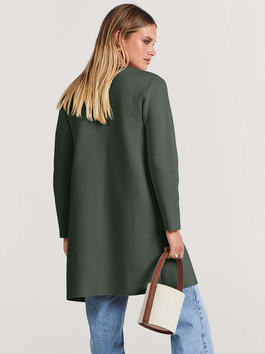 ANRABESS Womens Cardigan Sweater Open Front Knit Long Coatigan Dressy Casual Jacket Coat 2025 Fall Outfits Classy Clothes