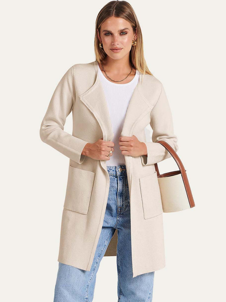 ANRABESS Womens Cardigan Sweater Open Front Knit Long Coatigan Dressy Casual Jacket Coat 2025 Fall Outfits Classy Clothes