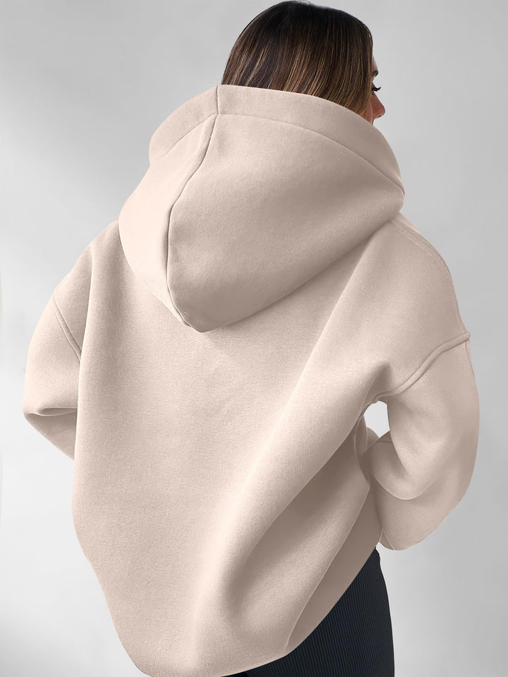 ANRABESS Womens Oversized Hoodies V Neck Sweatshirts Fleece Long Sleeve Pullover Y2K Clothes 2025 Fall Trendy Outfits