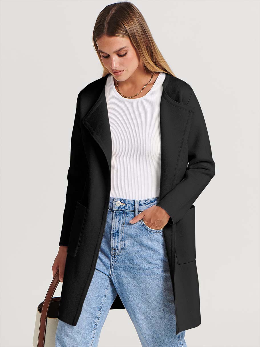 ANRABESS Womens Cardigan Sweater Open Front Knit Long Coatigan Dressy Casual Jacket Coat 2025 Fall Outfits Classy Clothes