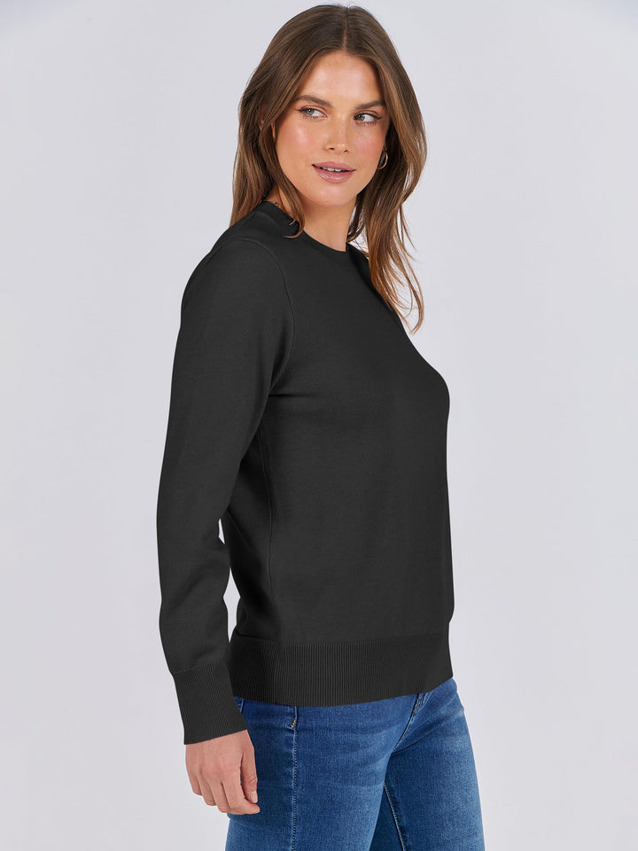 ANRABESS Sweaters for Women Long Sleeve Lightweight Crewneck Soft Basic Knit Loose Fit Pullover Top 2025 Fall Trendy Outfits
