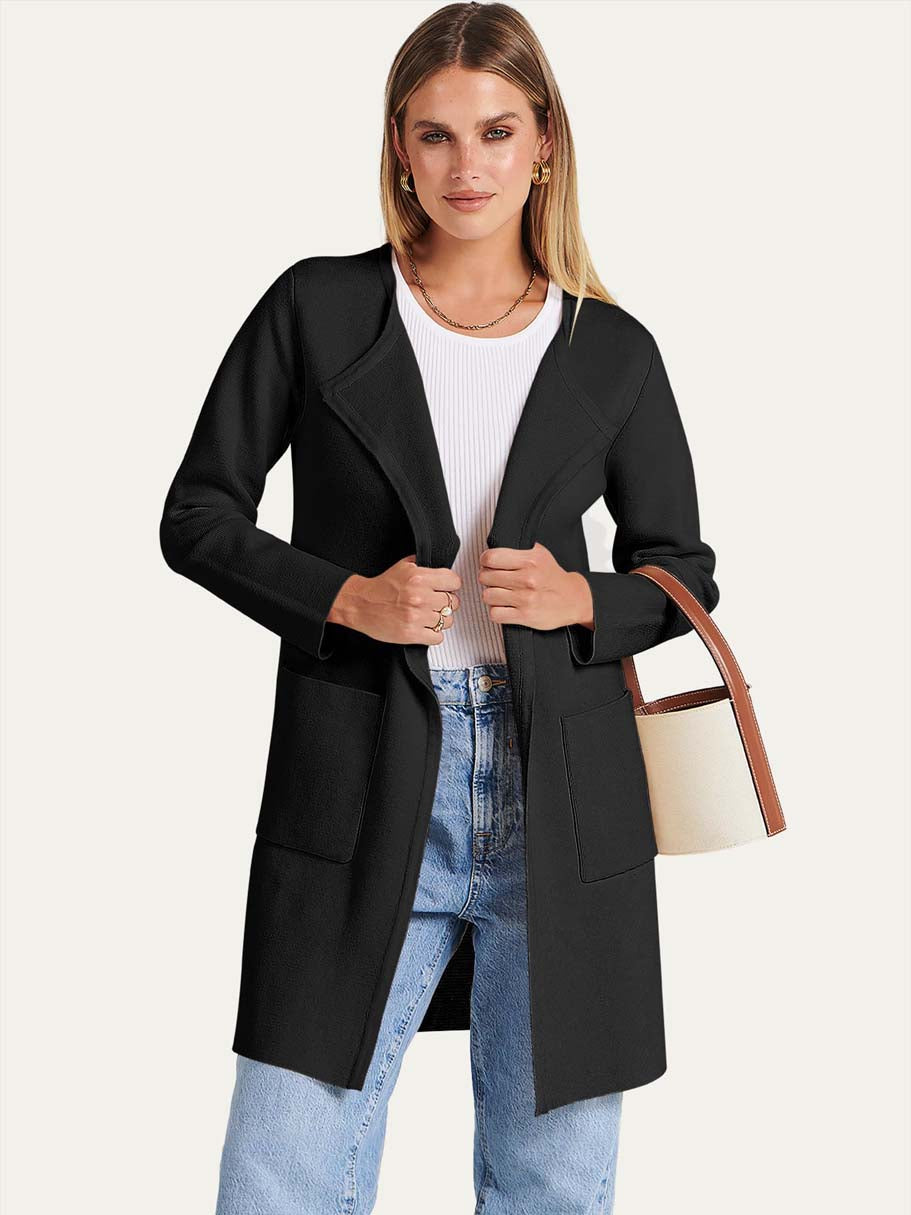 ANRABESS Womens Cardigan Sweater Open Front Knit Long Coatigan Dressy Casual Jacket Coat 2025 Fall Outfits Classy Clothes