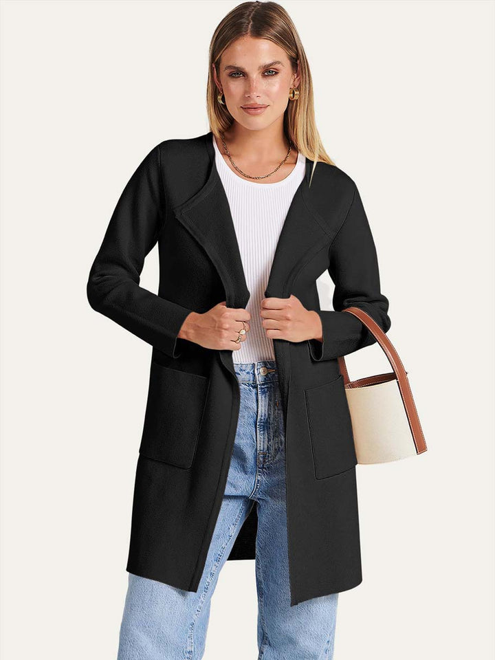 ANRABESS Womens Cardigan Sweater Open Front Knit Long Coatigan Dressy Casual Jacket Coat 2025 Fall Outfits Classy Clothes
