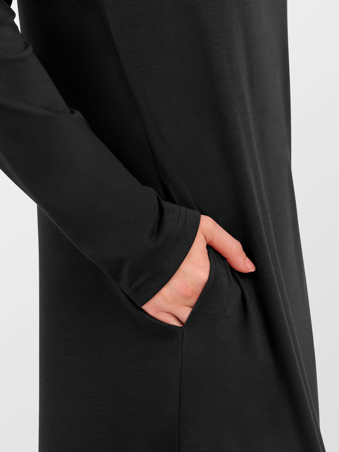 ANRABESS Women's Long Sleeve Maxi Dresses 2025 Fall Outfits Casual Loose Split Travel Vacation T Shirt Dress with Pockets