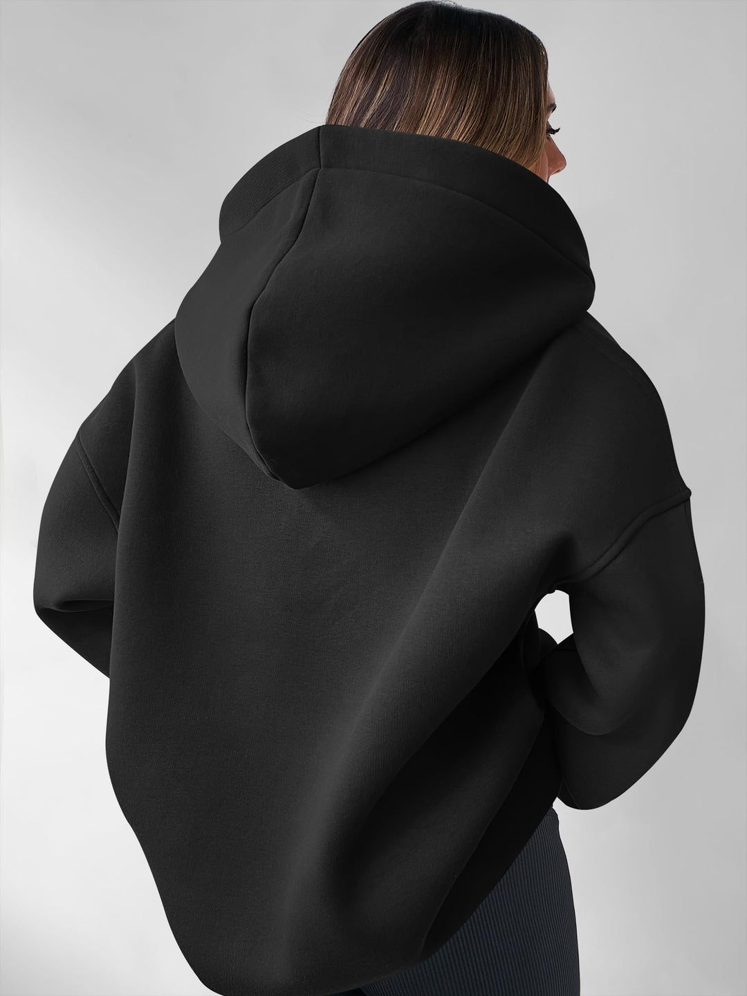 ANRABESS Womens Oversized Hoodies V Neck Sweatshirts Fleece Long Sleeve Pullover Y2K Clothes 2025 Fall Trendy Outfits