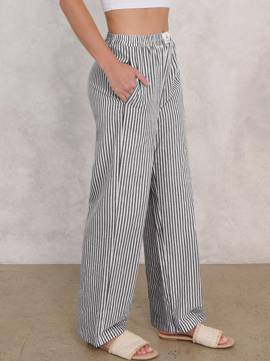 ANRABESS Womens Striped Gingham Pants 2025 Pajama Lounge Boxer Pants Cute Comfy PJ Bottoms with Pockets Y2K Plaid Outfits