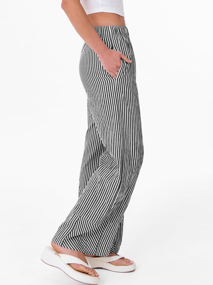 ANRABESS Womens Gingham Striped Boxer Pants Pajama Lounge PJ Bottoms Plaid Wide Leg Casual Cute Fall Trousers with Pockets