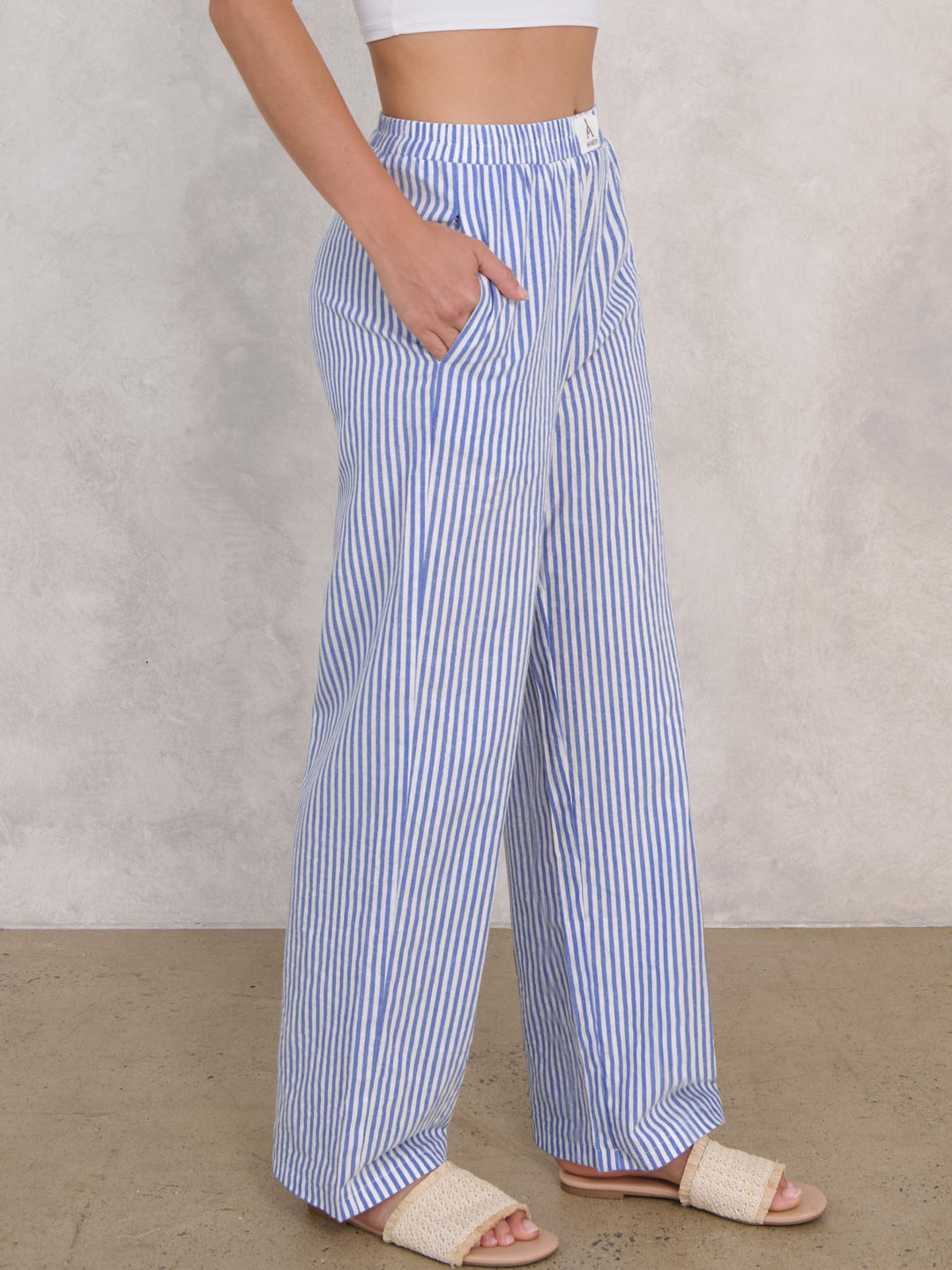 ANRABESS Womens Striped Gingham Pants 2025 Pajama Lounge Boxer Pants Cute Comfy PJ Bottoms with Pockets Y2K Plaid Outfits