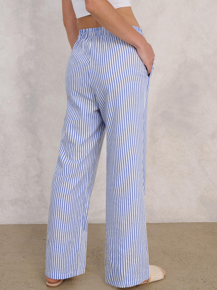 ANRABESS Womens Striped Gingham Pants 2025 Pajama Lounge Boxer Pants Cute Comfy PJ Bottoms with Pockets Y2K Plaid Outfits