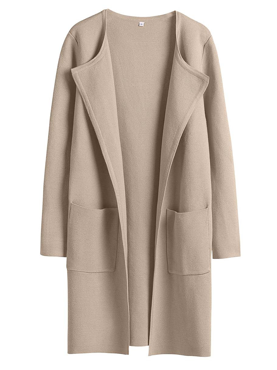 ANRABESS Womens Cardigan Sweater Open Front Knit Long Coatigan Dressy Casual Jacket Coat 2025 Fall Outfits Classy Clothes