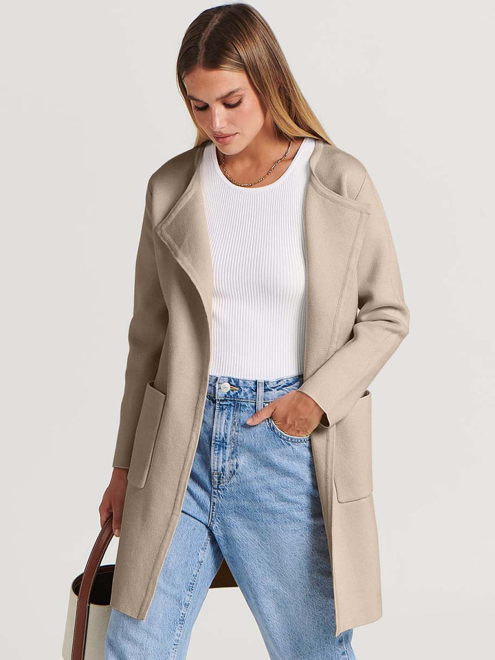 ANRABESS Womens Cardigan Sweater Open Front Knit Long Coatigan Dressy Casual Jacket Coat 2025 Fall Outfits Classy Clothes