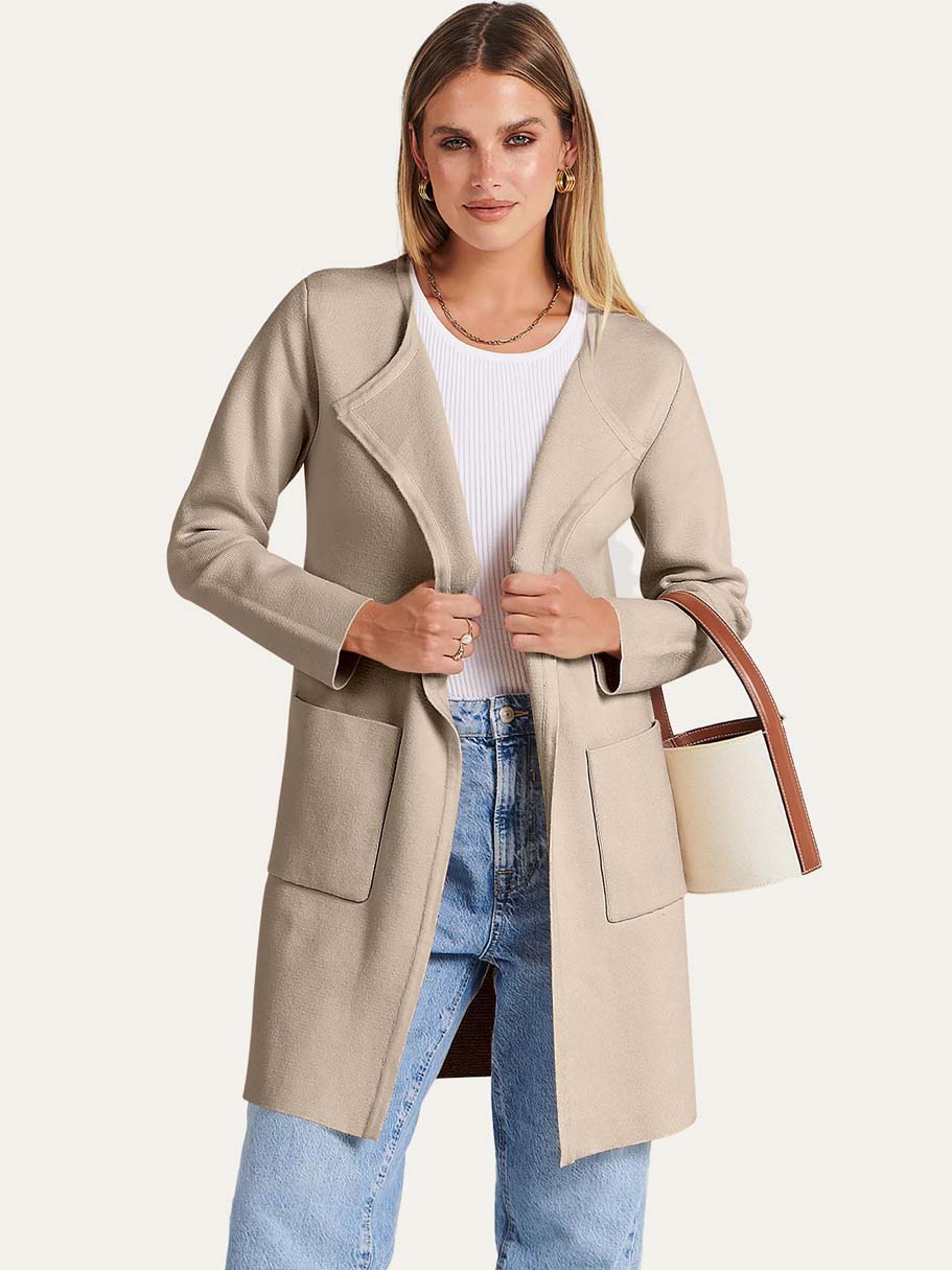 ANRABESS Womens Cardigan Sweater Open Front Knit Long Coatigan Dressy Casual Jacket Coat 2025 Fall Outfits Classy Clothes