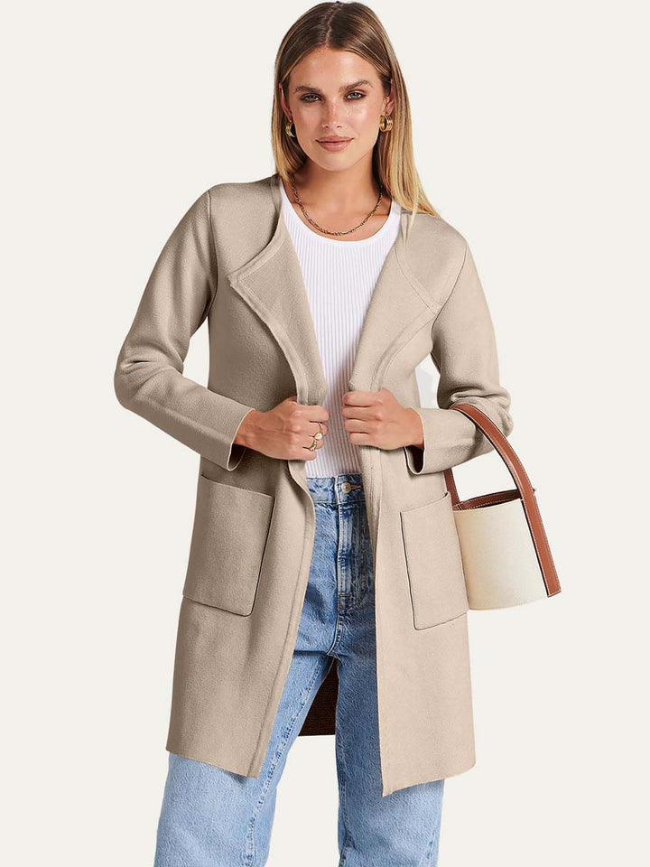 ANRABESS Womens Cardigan Sweater Open Front Knit Long Coatigan Dressy Casual Jacket Coat 2025 Fall Outfits Classy Clothes