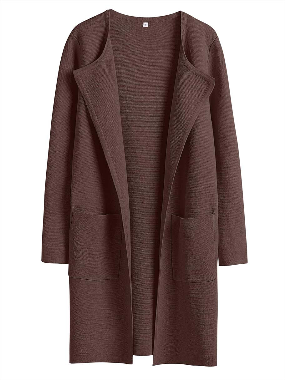 ANRABESS Womens Cardigan Sweater Open Front Knit Long Coatigan Dressy Casual Jacket Coat 2025 Fall Outfits Classy Clothes