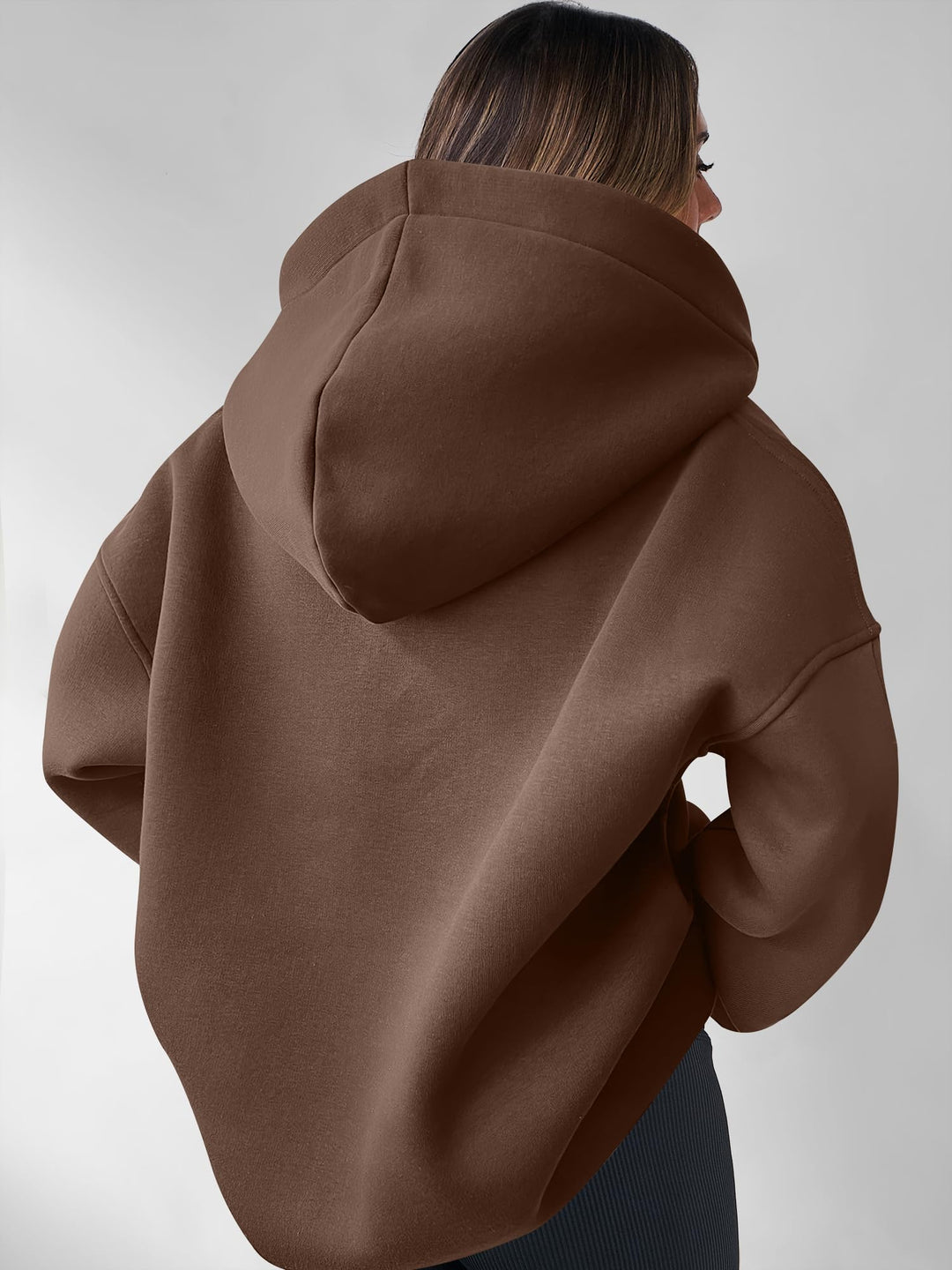 ANRABESS Womens Oversized Hoodies V Neck Sweatshirts Fleece Long Sleeve Pullover Y2K Clothes 2025 Fall Trendy Outfits