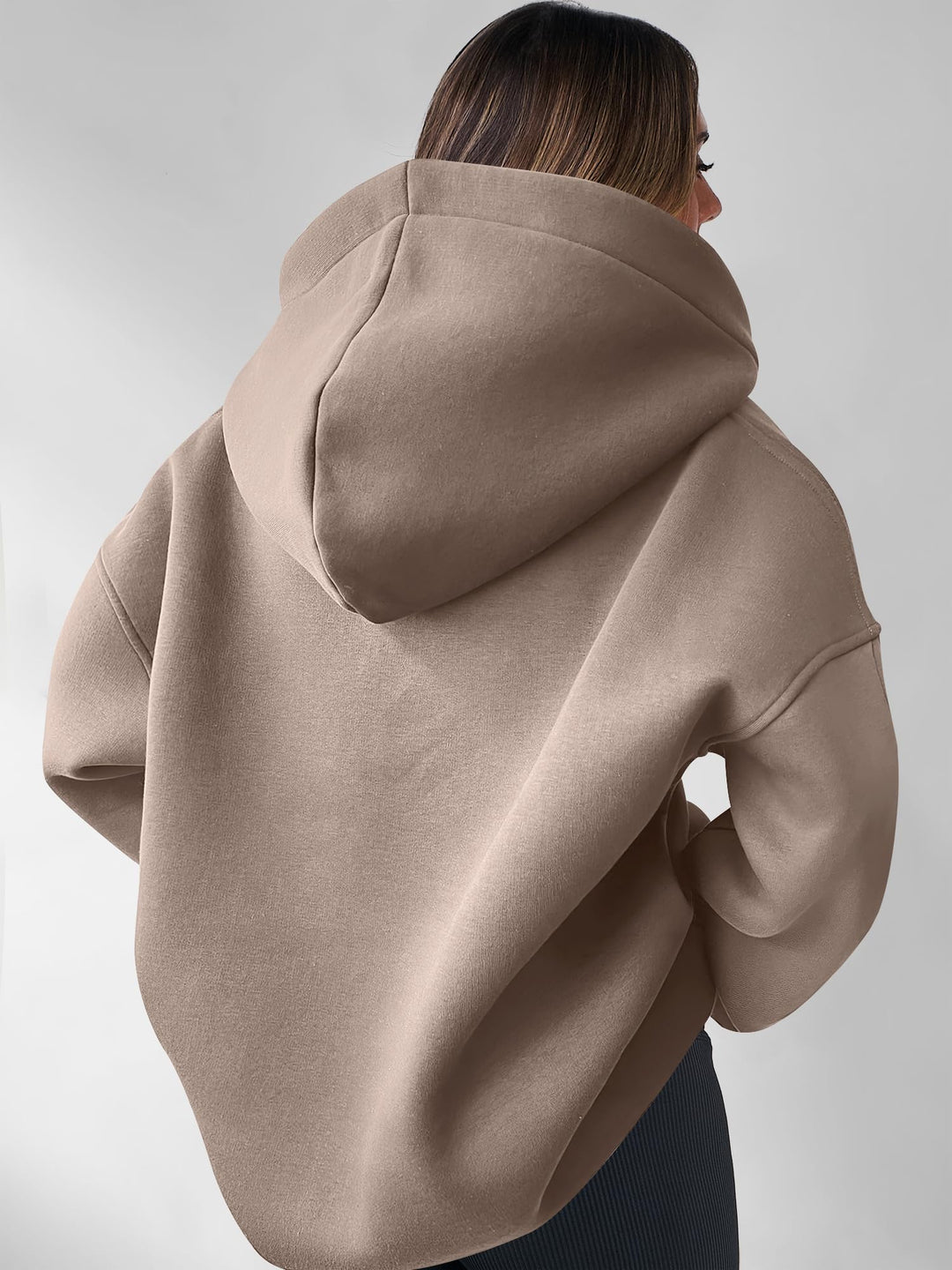 ANRABESS Womens Oversized Hoodies V Neck Sweatshirts Fleece Long Sleeve Pullover Y2K Clothes 2025 Fall Trendy Outfits