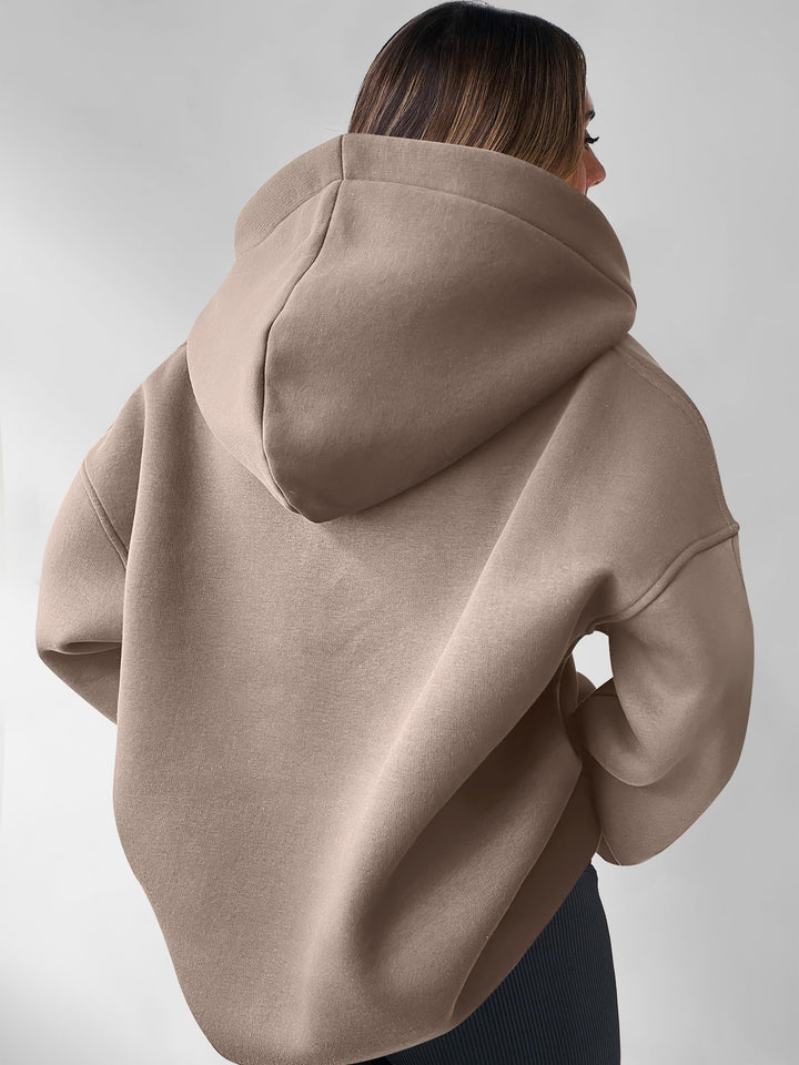 ANRABESS Womens Oversized Hoodies V Neck Sweatshirts Fleece Long Sleeve Pullover Y2K Clothes 2025 Fall Trendy Outfits