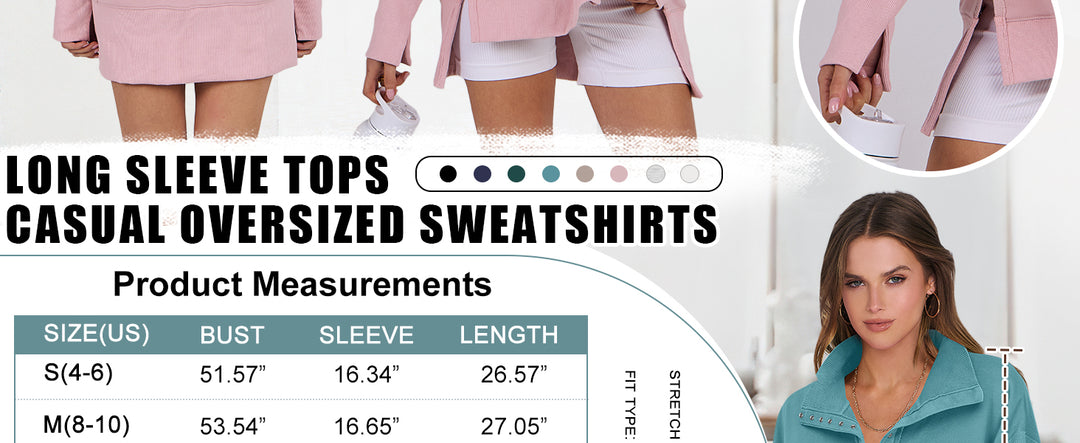 ANRABESS Women's Sweatshirts Oversized Casual Loose Button Up Henley Pullover Top High Low Split 2025 Fall Fashion Outfits