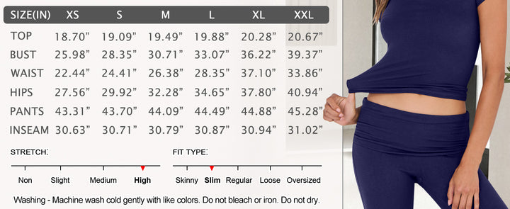 ANRABESS Lounge Sets for Women 2 Piece Foldover Yoga Flare Leggings Pants Crop Tops Casual Y2K Outfits Matching Tracksuit Set