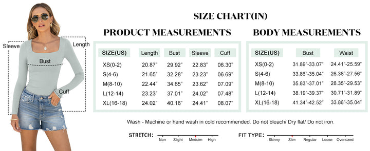 ANRABESS Women Long Sleeve Shirts Crop Tops Double Lined Square Neck Tight Fitted Going Out Basic Tee 2025 Y2K Fall Outifis