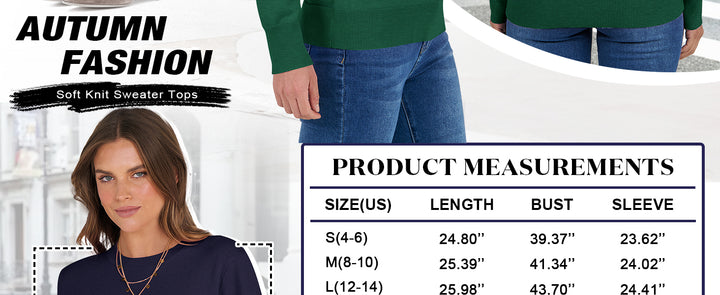 ANRABESS Sweaters for Women Long Sleeve Lightweight Crewneck Soft Basic Knit Loose Fit Pullover Top 2025 Fall Trendy Outfits