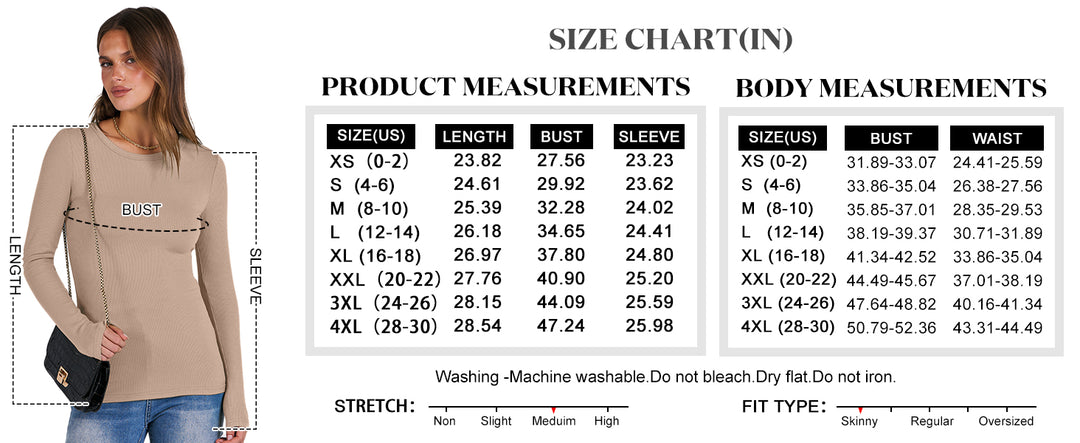 ANRABESS Women's Long Sleeve Rib-Knit Shirt