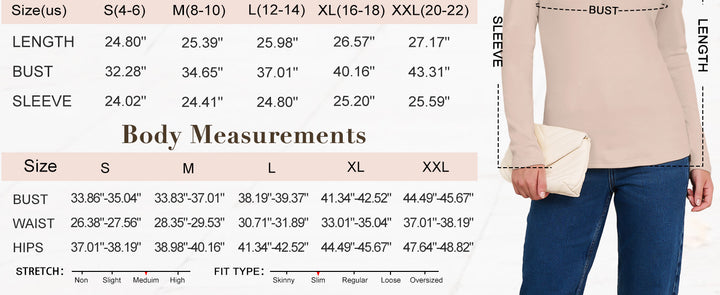 ANRABESS Womens Long Sleeve Thermal Shirts Slim Fit Basic Tee Tops Warm Fleece Undershirts 2025 Fall Winter Layer Outfits