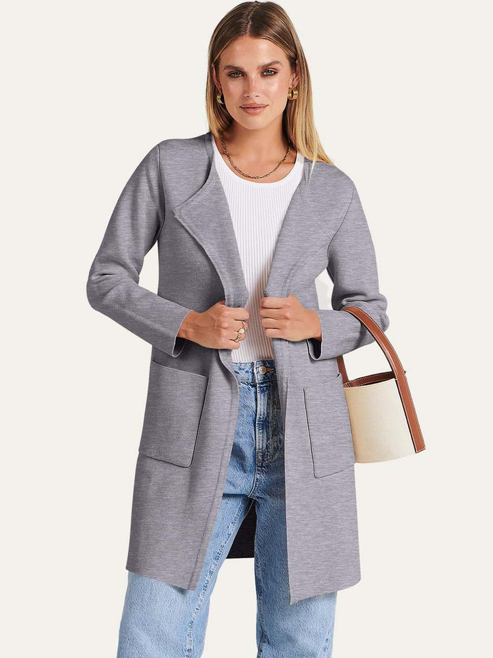 ANRABESS Womens Cardigan Sweater Open Front Knit Long Coatigan Dressy Casual Jacket Coat 2025 Fall Outfits Classy Clothes