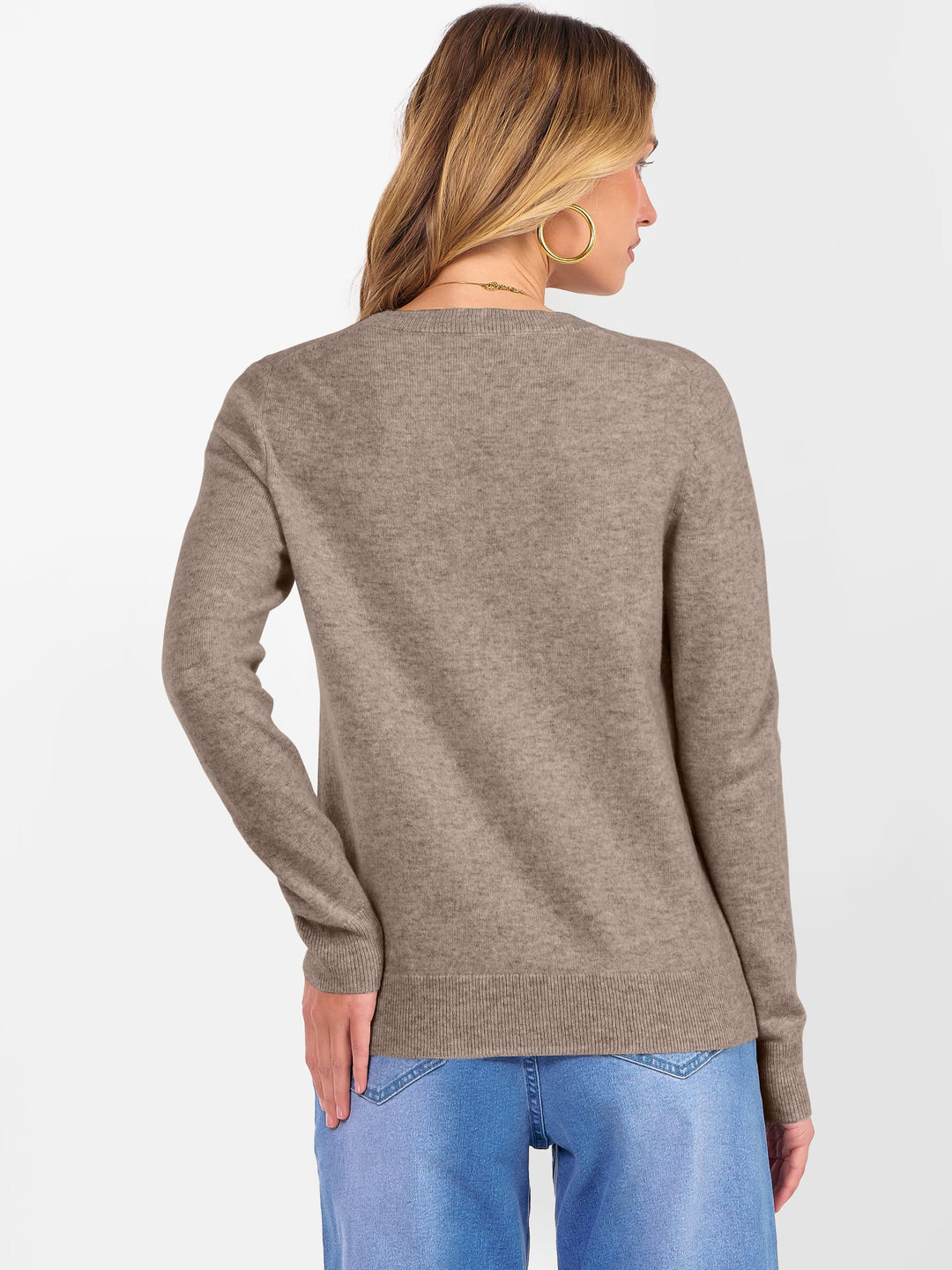 ANRABESS Womens 100% Wool Sweaters Crewneck Long Sleeve Work Business Casual Basic Sweater Tops 2025 Fall Outfits