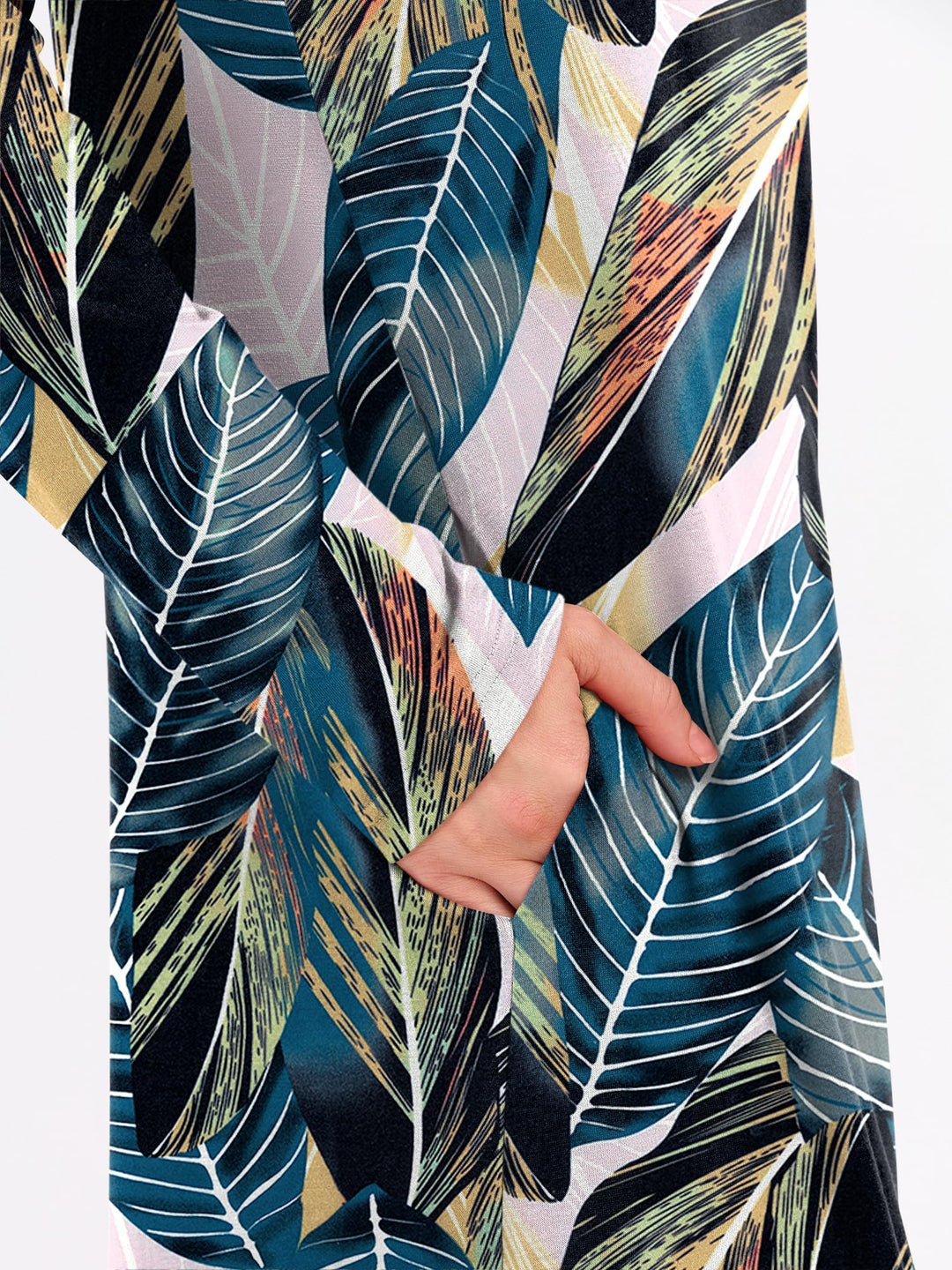 ANRABESS Women's Long Sleeve Maxi Dresses 2025 Fall Outfits Casual Loose Split Travel Vacation T Shirt Dress with Pockets