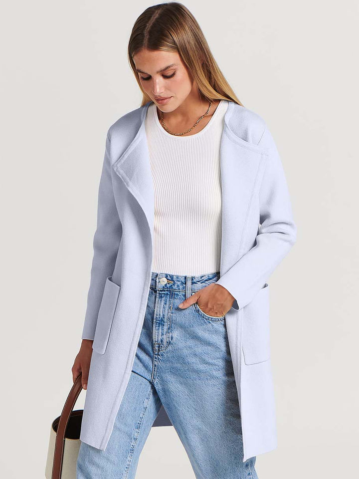 ANRABESS Womens Cardigan Sweater Open Front Knit Long Coatigan Dressy Casual Jacket Coat 2025 Fall Outfits Classy Clothes