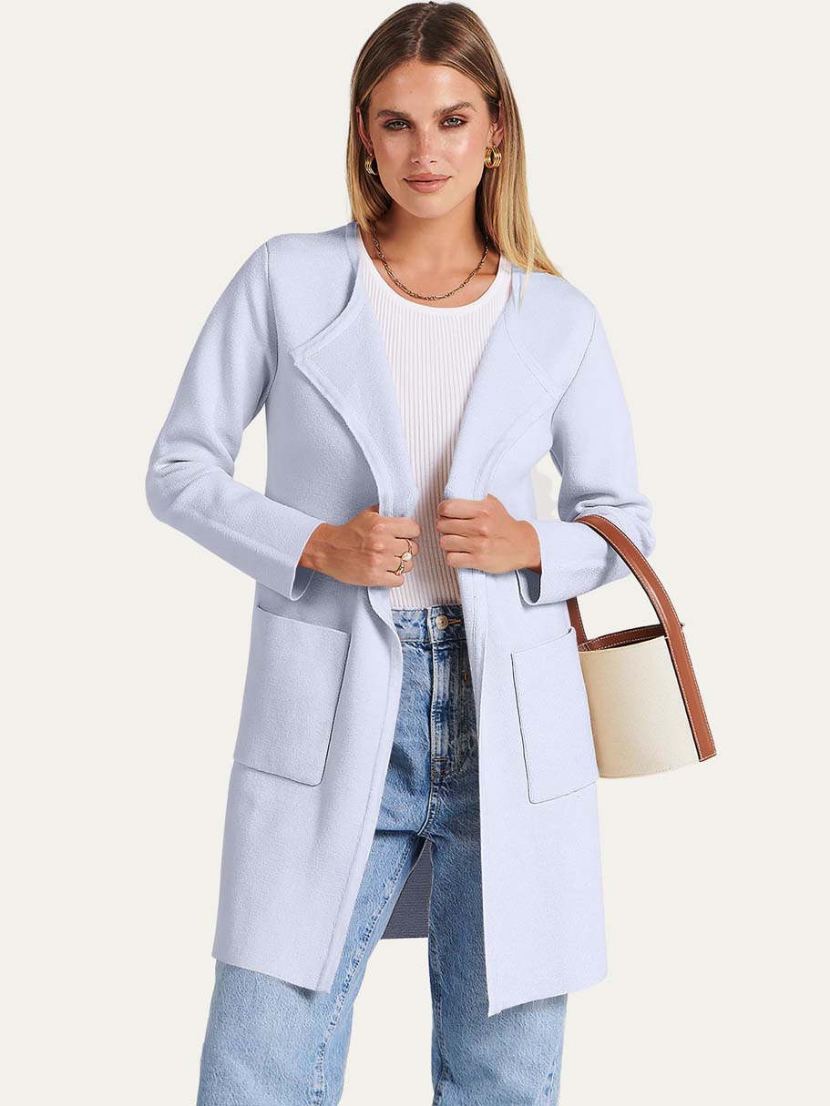 ANRABESS Womens Cardigan Sweater Open Front Knit Long Coatigan Dressy Casual Jacket Coat 2025 Fall Outfits Classy Clothes