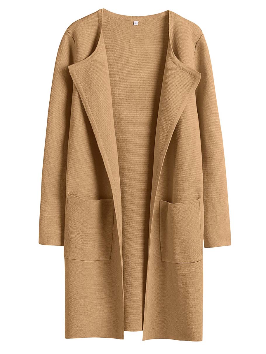 ANRABESS Womens Cardigan Sweater Open Front Knit Long Coatigan Dressy Casual Jacket Coat 2025 Fall Outfits Classy Clothes