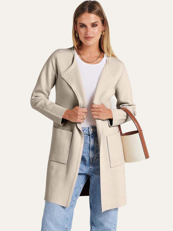 ANRABESS Womens Cardigan Sweater Open Front Knit Long Coatigan Dressy Casual Jacket Coat 2025 Fall Outfits Classy Clothes