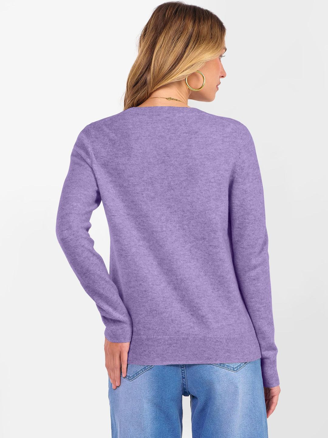 ANRABESS Womens 100% Wool Sweaters Crewneck Long Sleeve Work Business Casual Basic Sweater Tops 2025 Fall Outfits