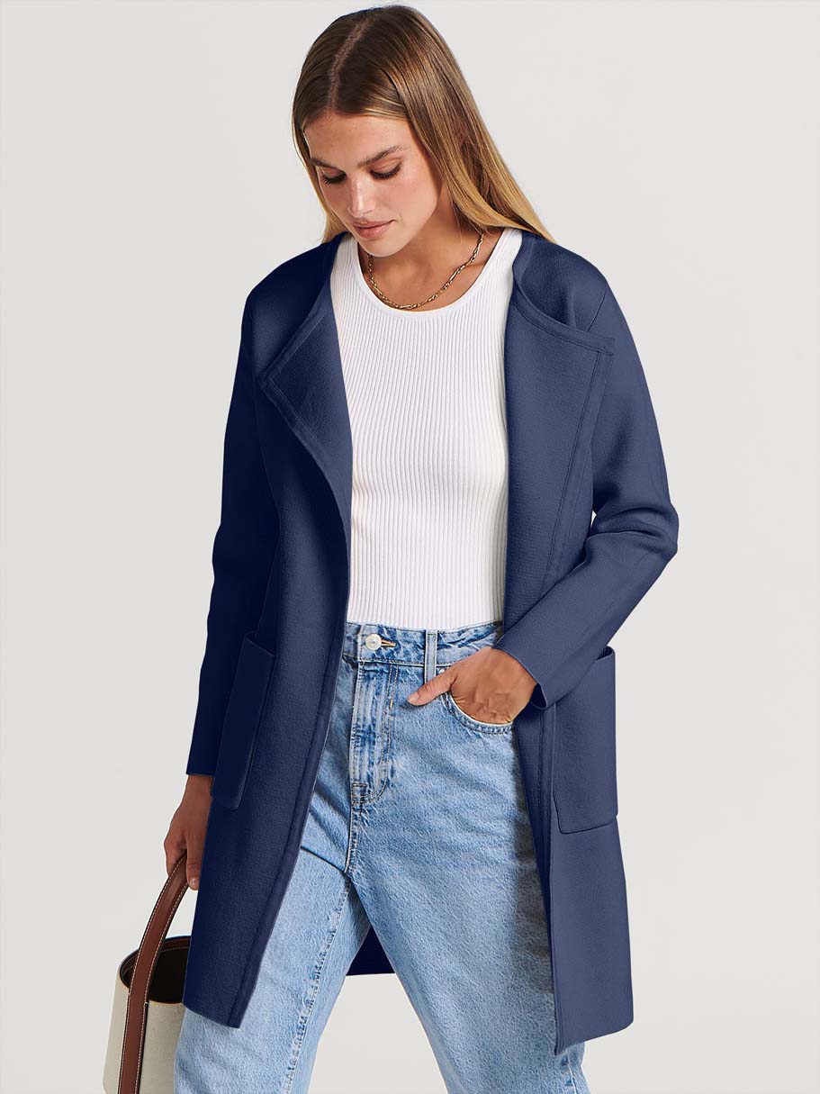 ANRABESS Womens Cardigan Sweater Open Front Knit Long Coatigan Dressy Casual Jacket Coat 2025 Fall Outfits Classy Clothes