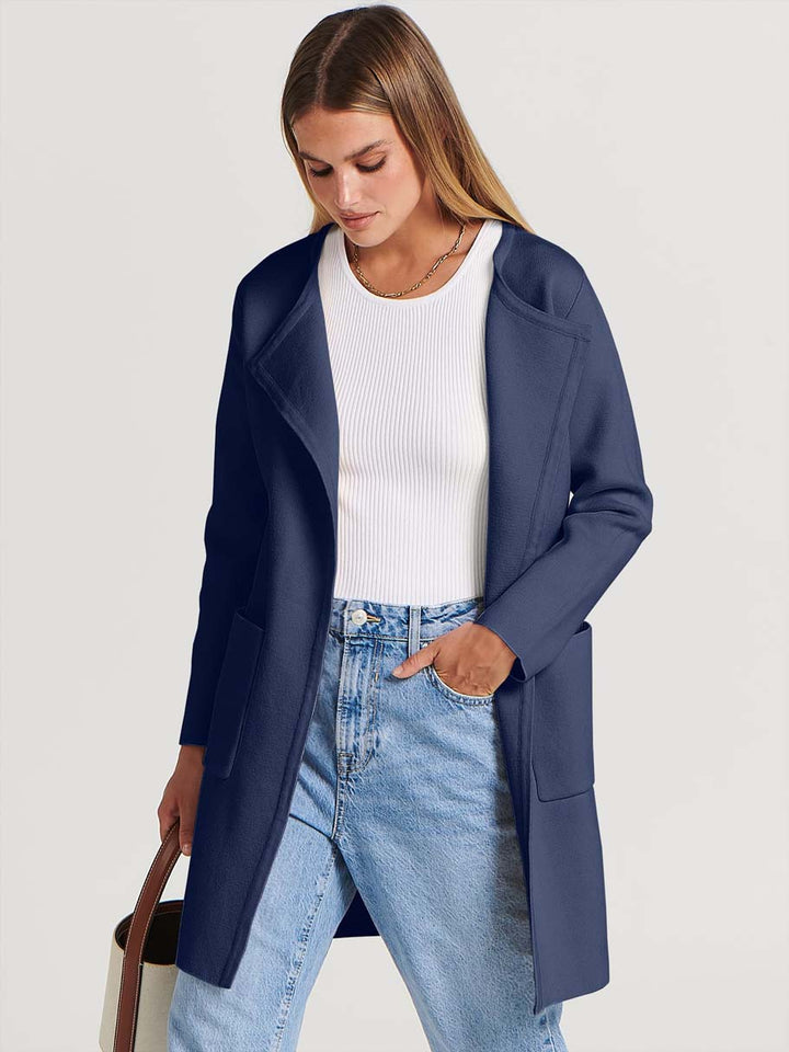 ANRABESS Womens Cardigan Sweater Open Front Knit Long Coatigan Dressy Casual Jacket Coat 2025 Fall Outfits Classy Clothes