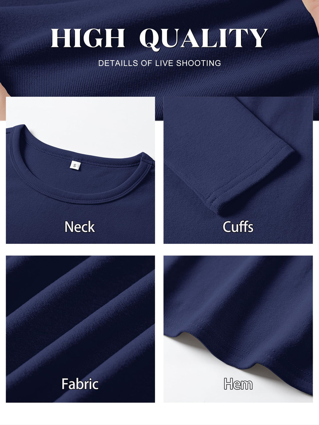 ANRABESS Womens Long Sleeve Thermal Shirts Slim Fit Basic Tee Tops Warm Fleece Undershirts 2025 Fall Winter Layer Outfits