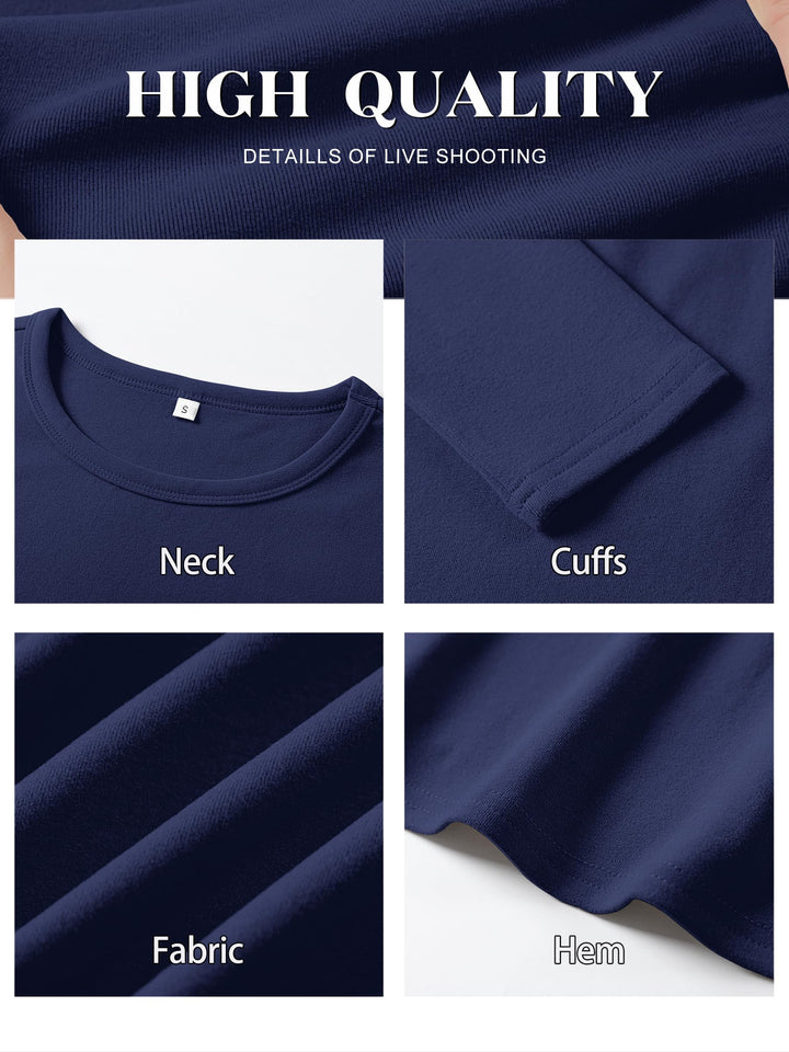 ANRABESS Womens Long Sleeve Thermal Shirts Slim Fit Basic Tee Tops Warm Fleece Undershirts 2025 Fall Winter Layer Outfits